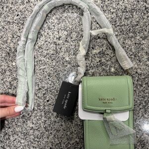 Kate Spade Green Crossbody Bag with Flap Closure